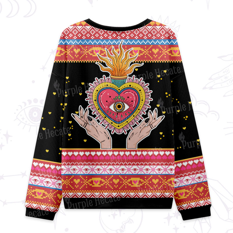 Purplehecate The Fiery Eye Ugly Valentine Sweatshirt