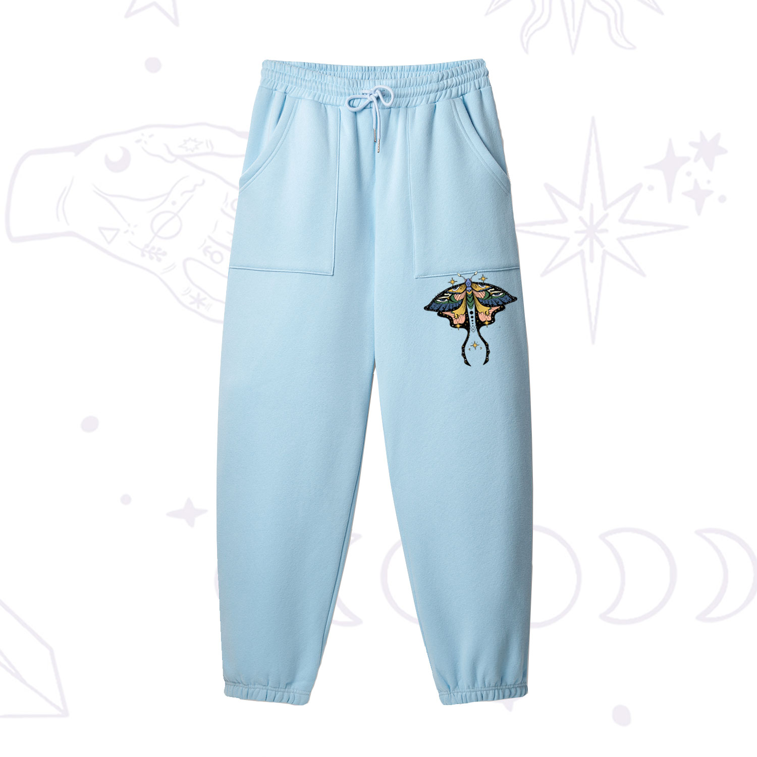 Purplehecate Mystical Moth Fleece Sweatpants