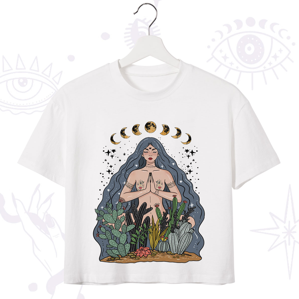 Purplehecate Goddess of Growth Crop T-Shirt