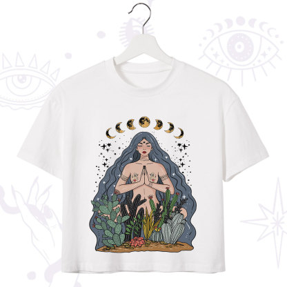 Purplehecate Goddess of Growth Crop T-Shirt