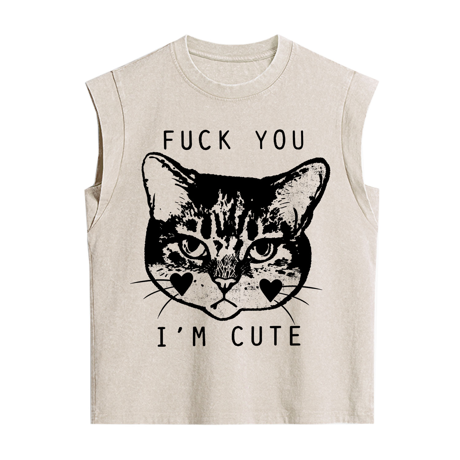 Purplehecate Fuck You I'm Cute Vintage Washed Tank