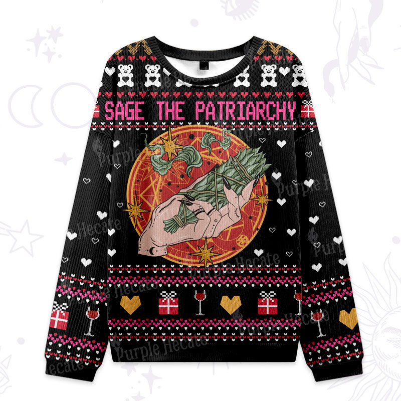 Purplehecate Sage The Patriarchy Ugly Valentine Sweatshirt