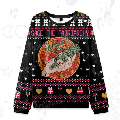 Purplehecate Sage The Patriarchy Ugly Valentine Sweatshirt