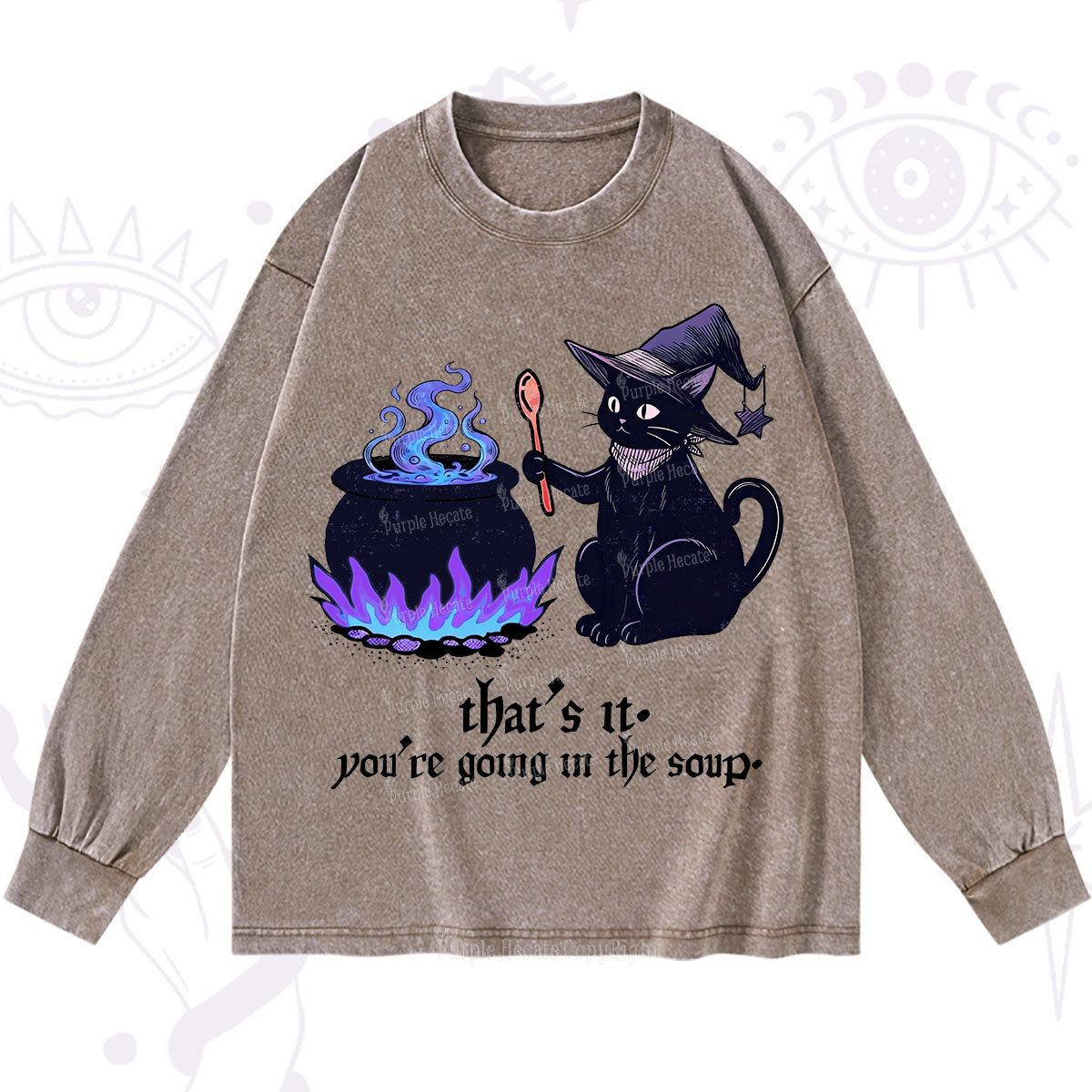 Purplehecate Trust Your Instincts Washed Long Sleeve Shirt