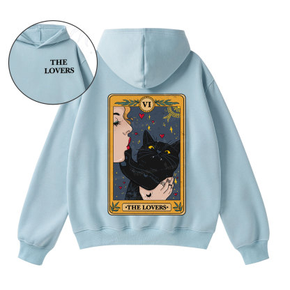 Purplehecate The Lovers Cat Tarot Fleece Hoodie Suit