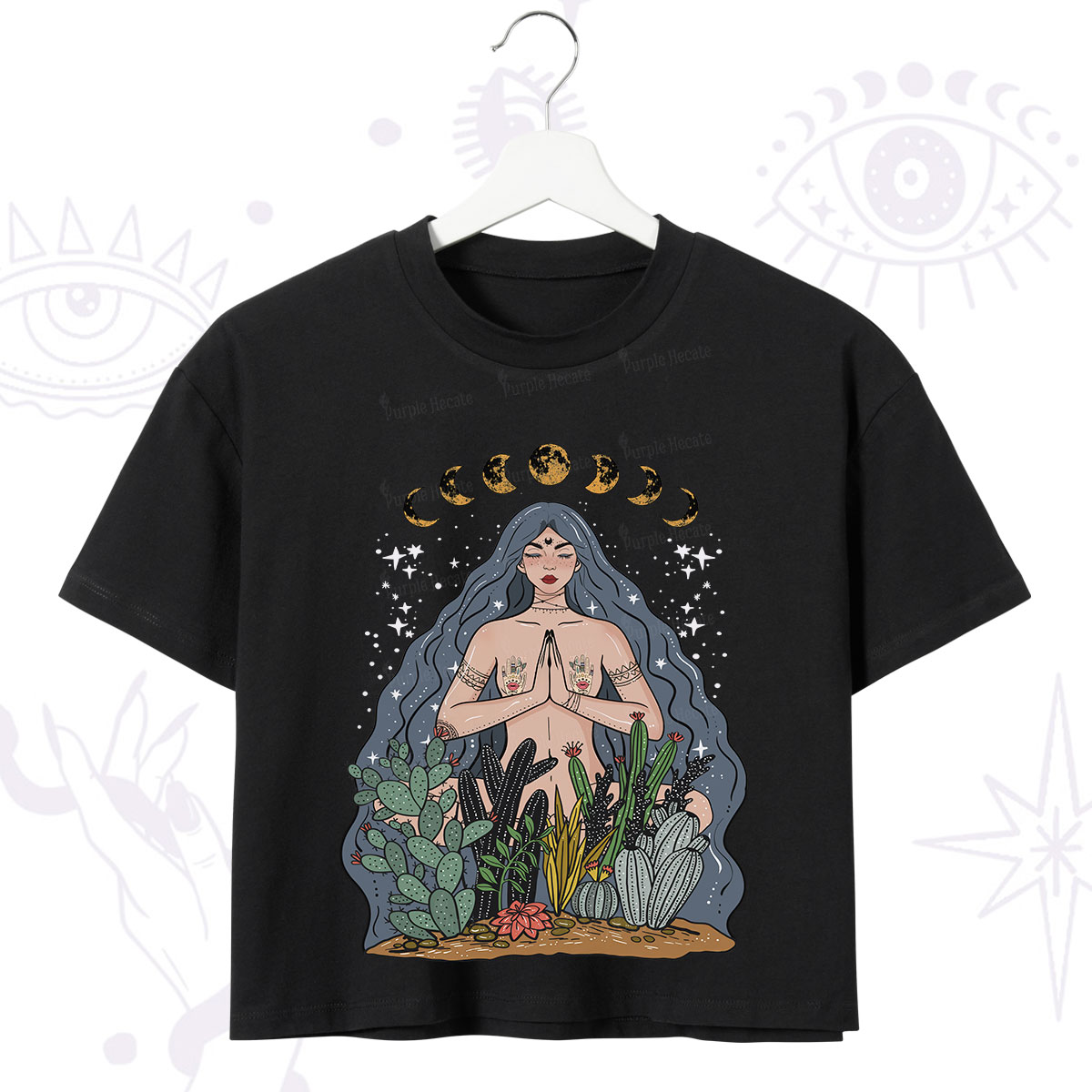 Purplehecate Goddess of Growth Crop T-Shirt