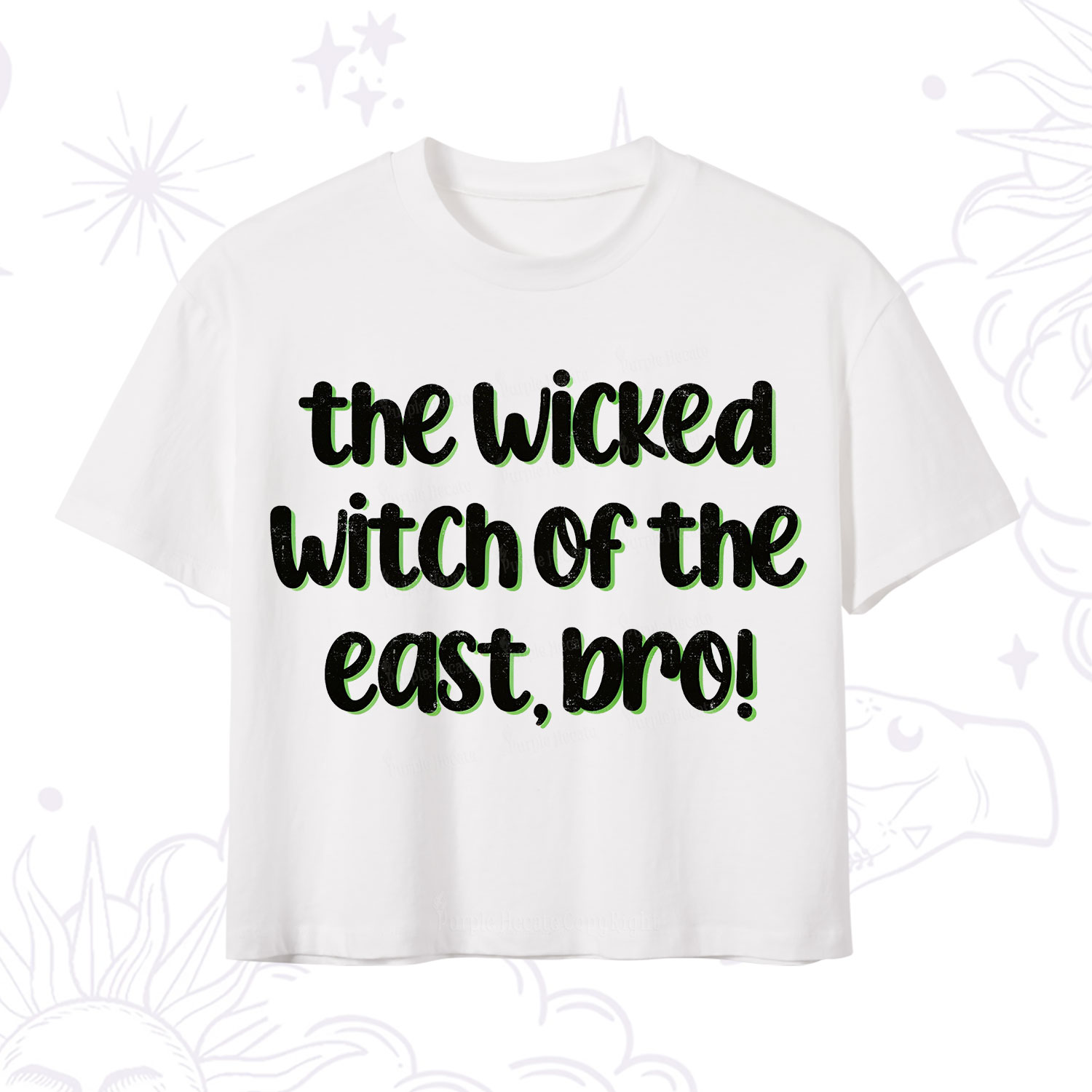Purplehecate The Wicked Witch of the East Bro Crop T-Shirt