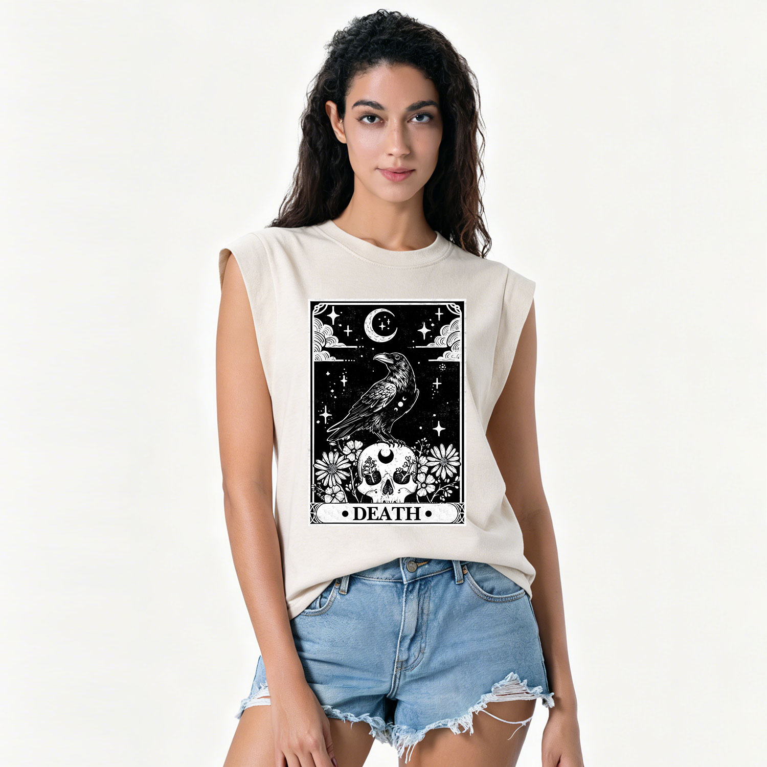 Purplehecate The Crow Death Tarot Vintage Washed Tank