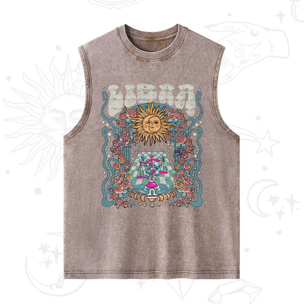 Purplehecate Libra Spirit Zodiac Washed Tank