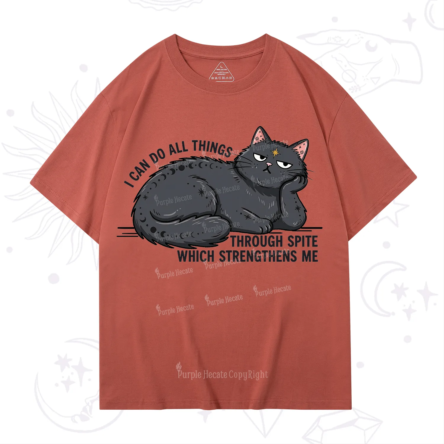 Purplehecate I Can Do All Things Spiteful Cat T-Shirt