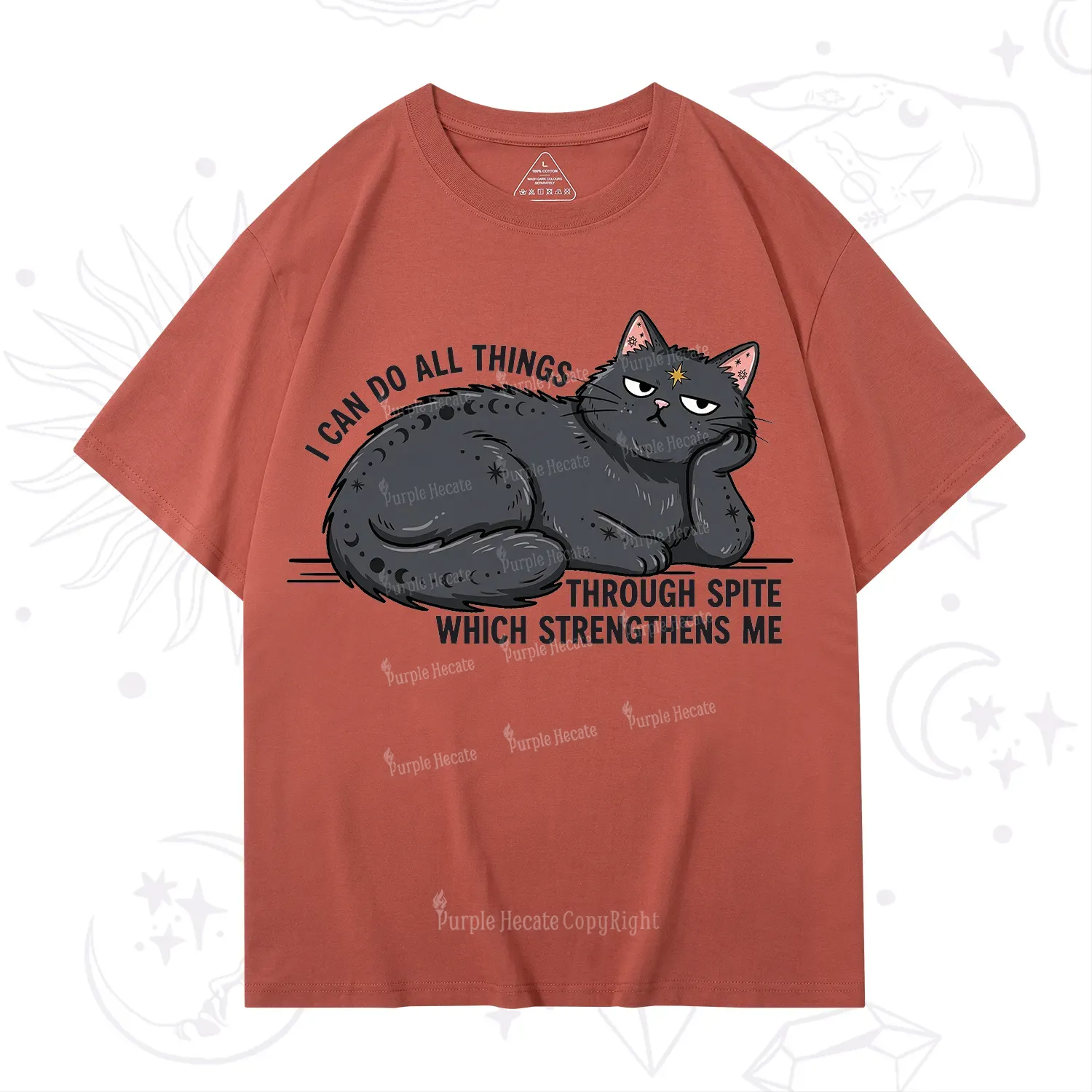 Purplehecate I Can Do All Things Spiteful Cat T-Shirt