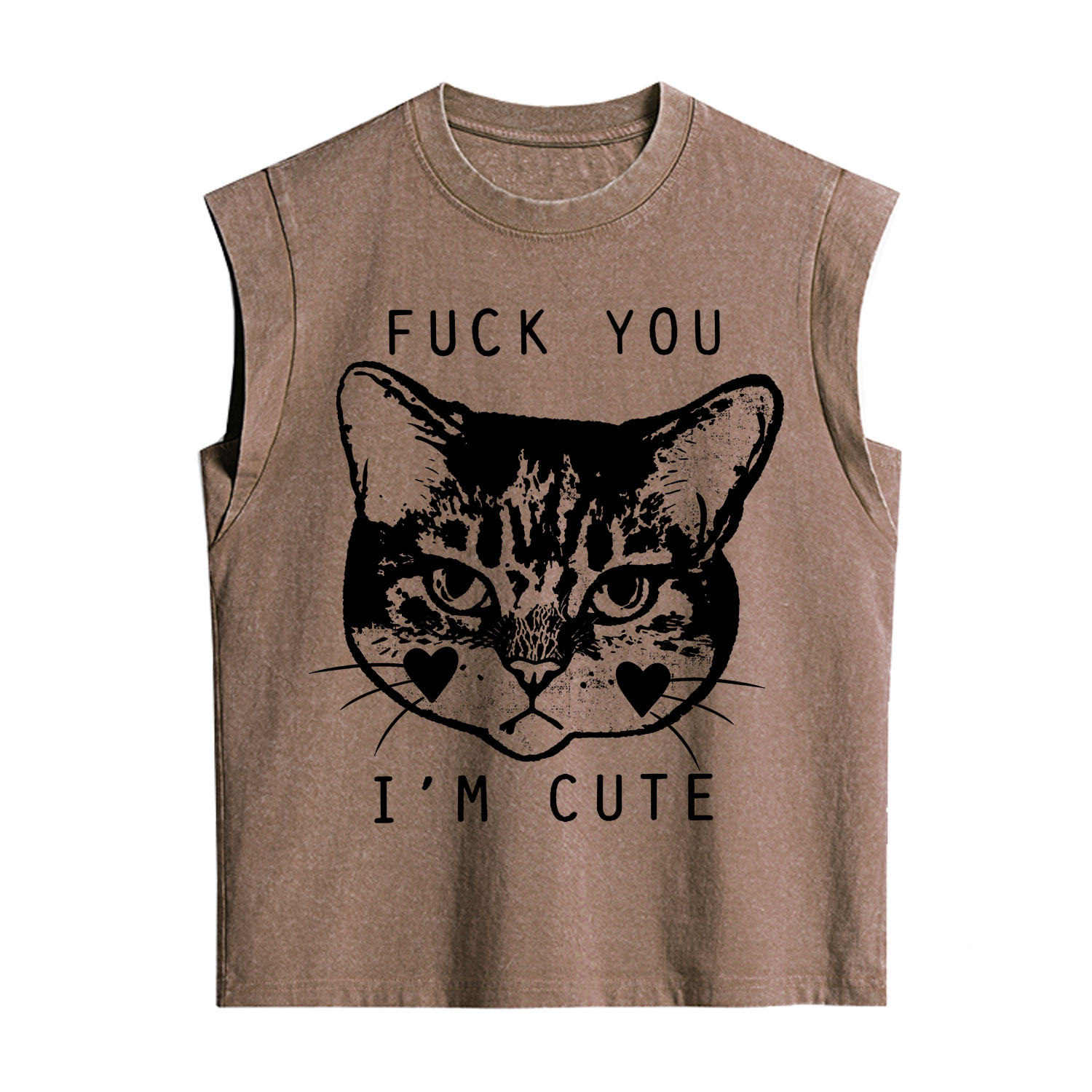 Purplehecate Fuck You I'm Cute Vintage Washed Tank