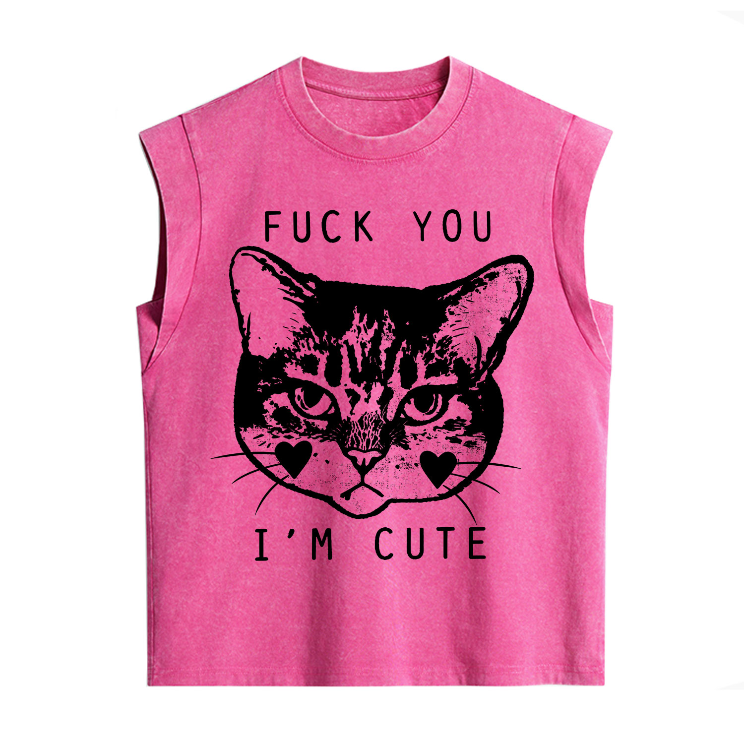 Purplehecate Fuck You I'm Cute Vintage Washed Tank