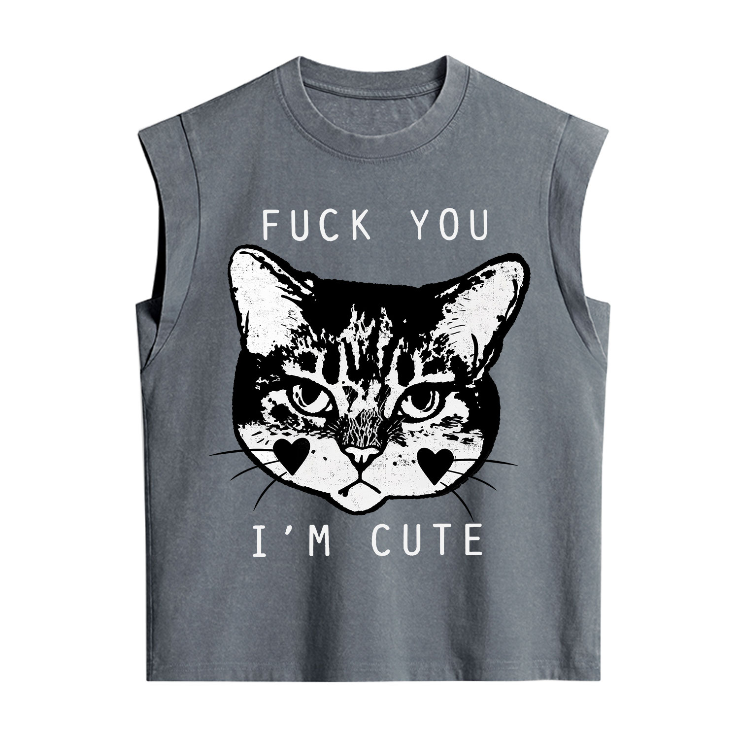 Purplehecate Fuck You I'm Cute Vintage Washed Tank