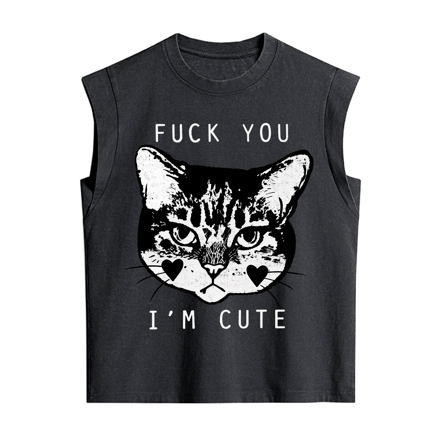 Purplehecate Fuck You I'm Cute Vintage Washed Tank