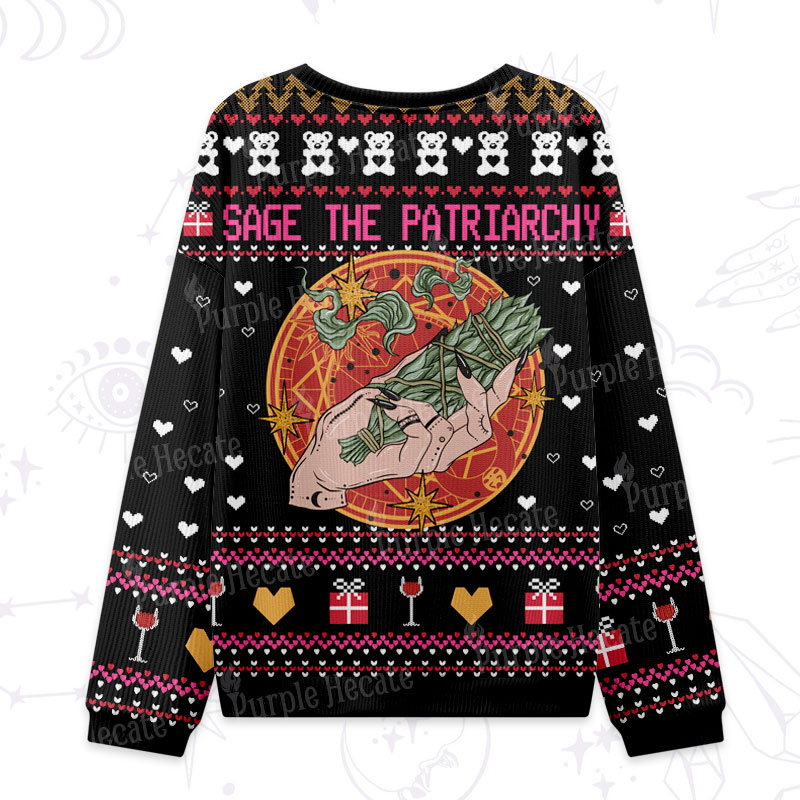 Purplehecate Sage The Patriarchy Ugly Valentine Sweatshirt