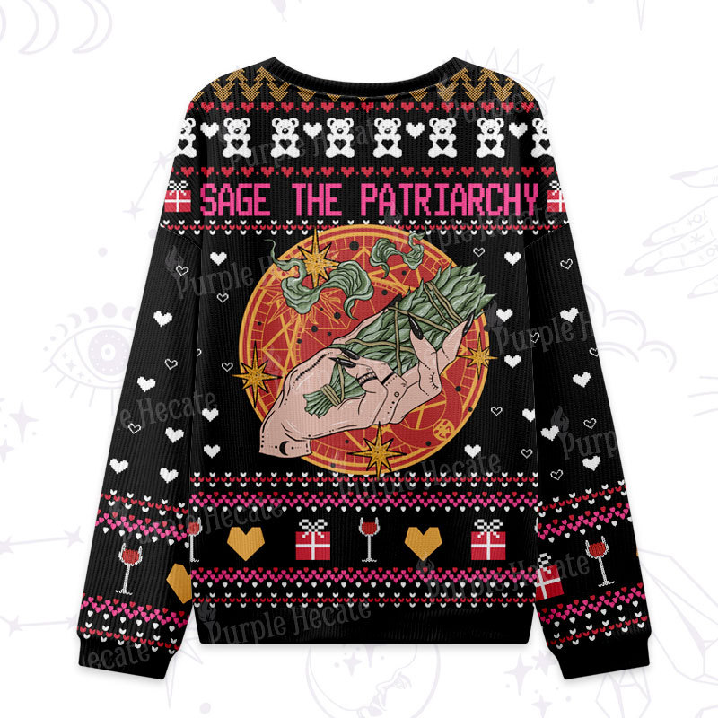Purplehecate Sage The Patriarchy Ugly Valentine Sweatshirt