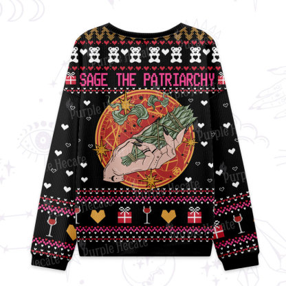 Purplehecate Sage The Patriarchy Ugly Valentine Sweatshirt