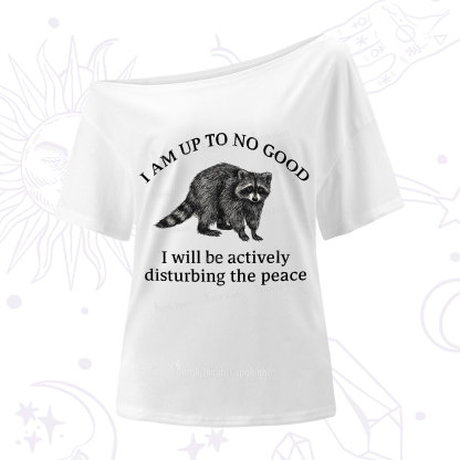 Purplehecate Trash Raccoon Backyard Wildlife One Shoulder T-Shirt