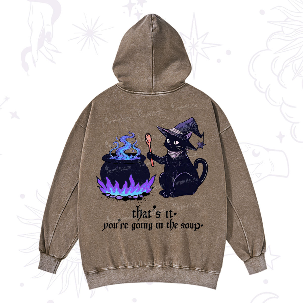 Purplehecate Trust Your Instincts Washed Hoodie