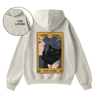 Purplehecate The Lovers Cat Tarot Fleece Hoodie Suit