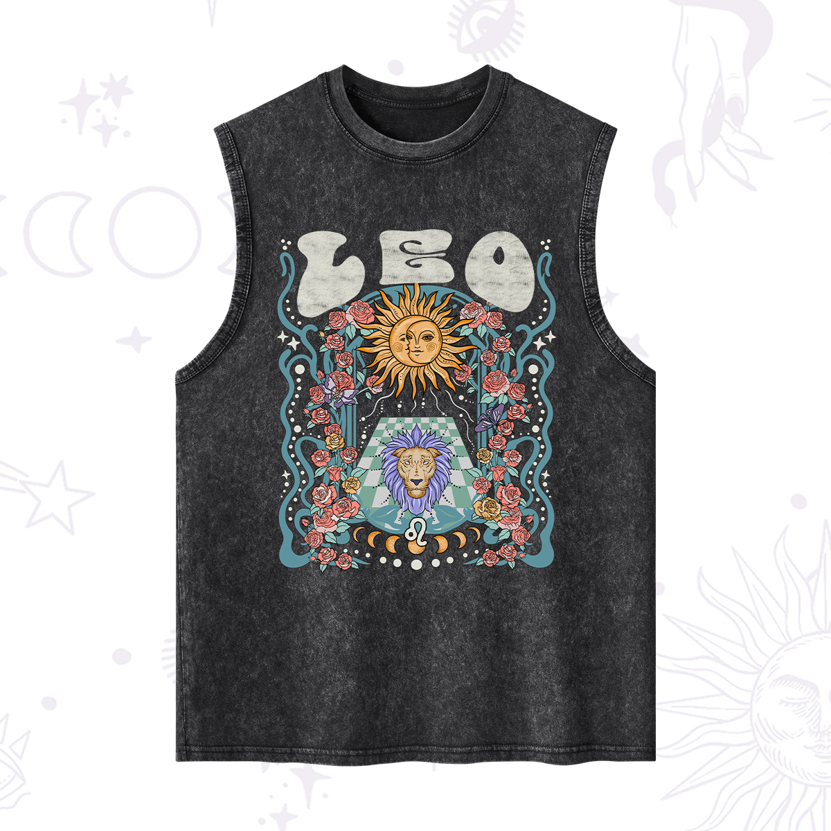 Purplehecate Leo Spirit Zodiac Washed Tank