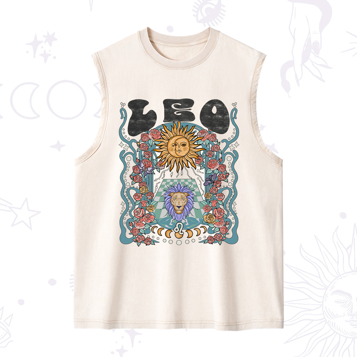 Purplehecate Leo Spirit Zodiac Washed Tank