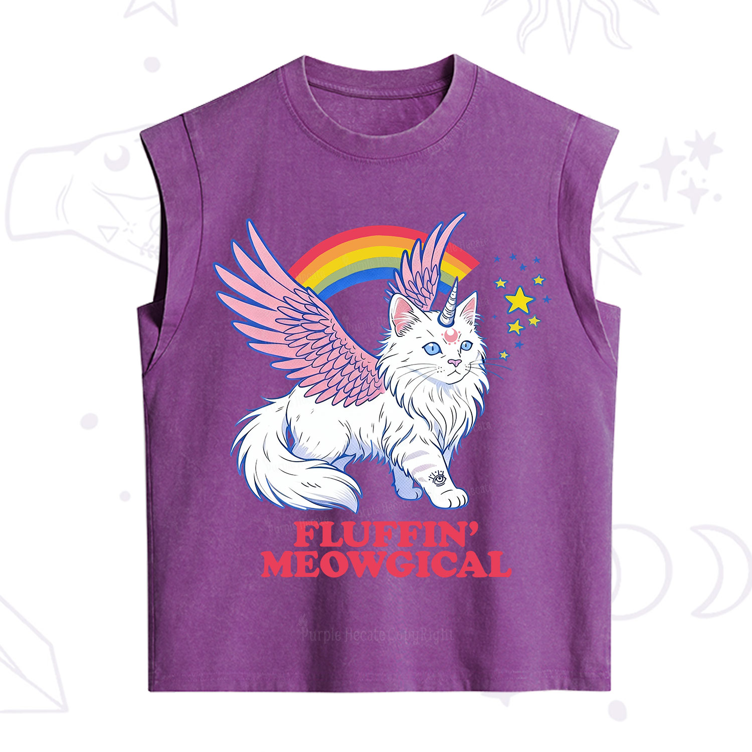 Purplehecate Fluffin Meowgical Vintage Washed Tank
