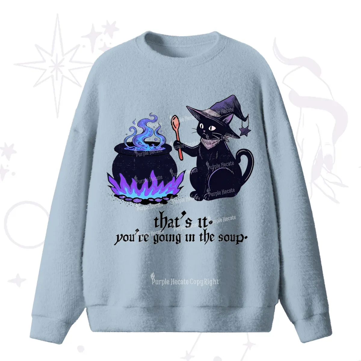 Purplehecate Trust Your Instincts Fuzzy Ugly Sweater