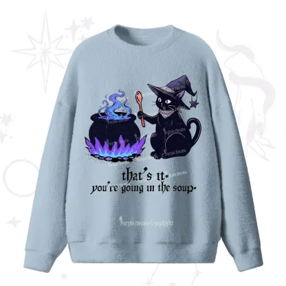 Purplehecate Trust Your Instincts Fuzzy Ugly Sweater