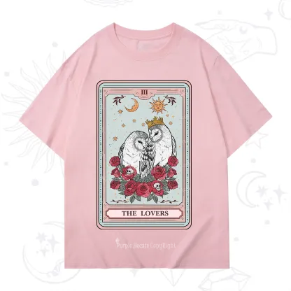 Purplehecate The Lovers Owls Tarot Card T-Shirt