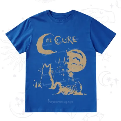 Purplehecate Goth Moon Cat Post-Punk T-Shirt