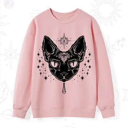 Purplehecate Three Eyed Sphynx Cat Sweatshirt