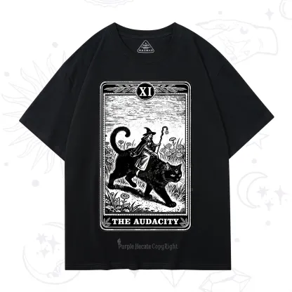 Purplehecate The Audacity Wizard Cat Tarot T-Shirt