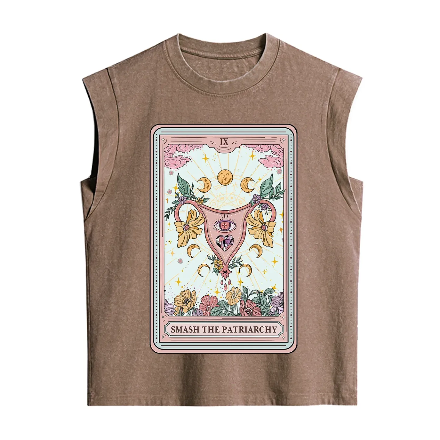 Purplehecate The Smash the Patriarchy Tarot Vintage Washed Tank