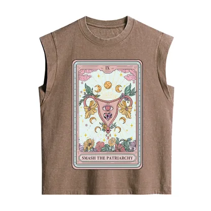 Purplehecate The Smash the Patriarchy Tarot Vintage Washed Tank