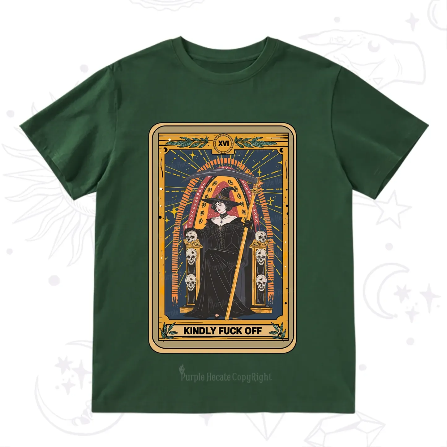 Purplehecate The Kindly Fuck Off Tarot T-Shirt