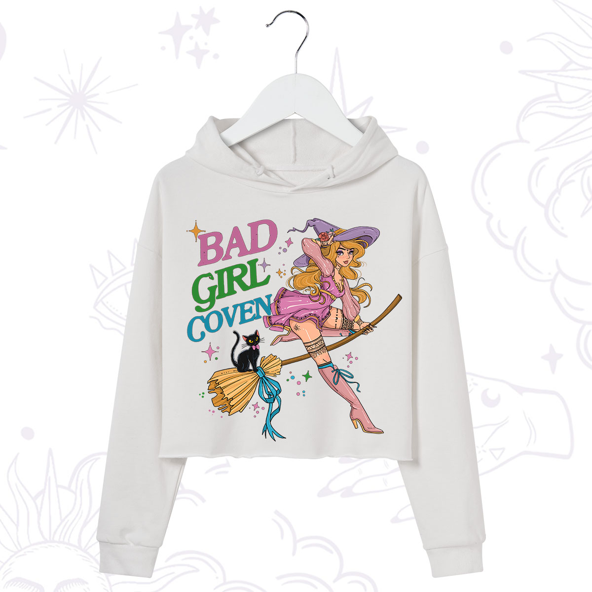 Purplehecate Bad Girl Coven Crop Hoodie