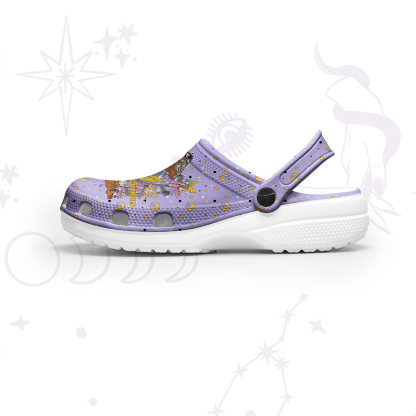 Purplehecate Stay Curious Rubber Clogs