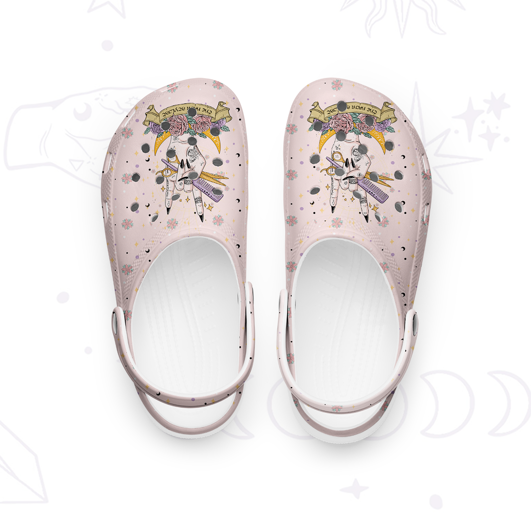 Purplehecate The Hair Stylist Tarot Rubber Clogs