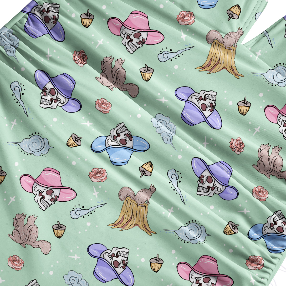 Purplehecate Magical Cowboy Skull One-Piece Swimsuit