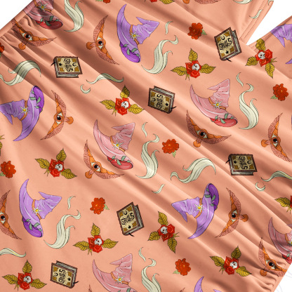 Purplehecate Fantasy Wizard Hat One-Piece Swimsuit