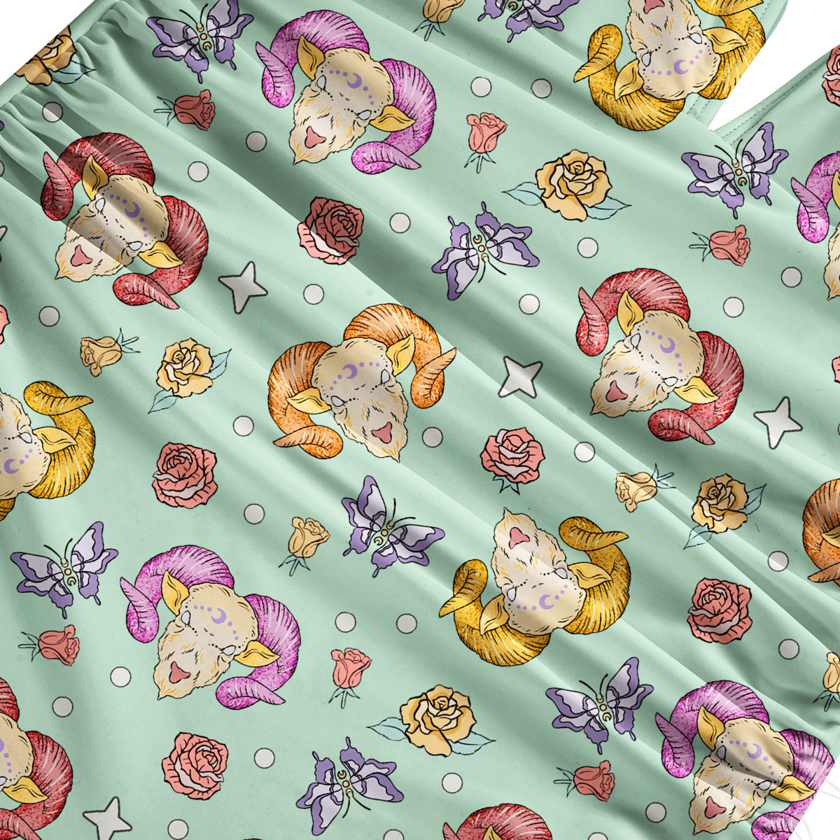 Purplehecate Aries Spirit Zodiac One-Piece Swimsuit