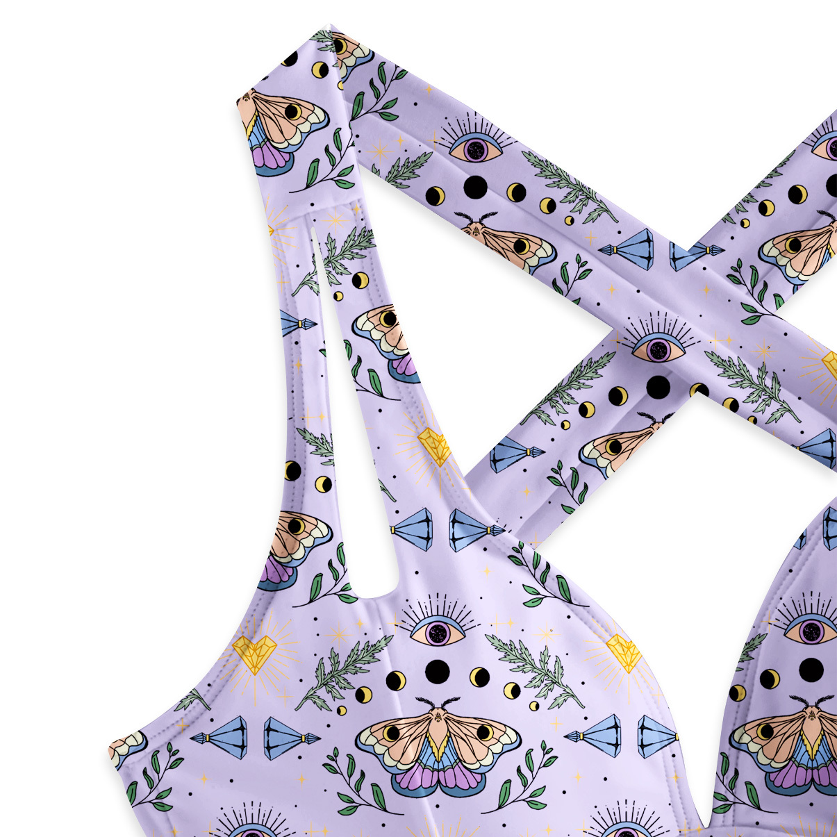 Purplehecate Luna Moth Witch One-Piece Swimsuit