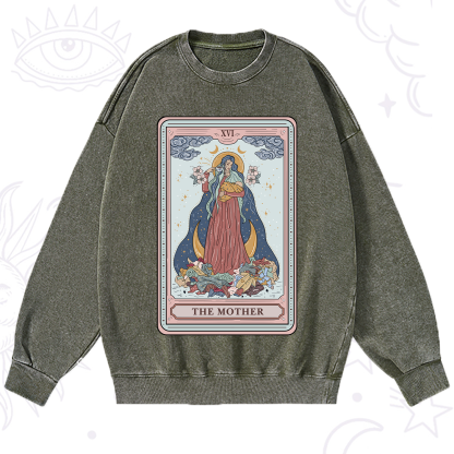 Purplehecate The Mother Tarot Washed Sweatshirt
