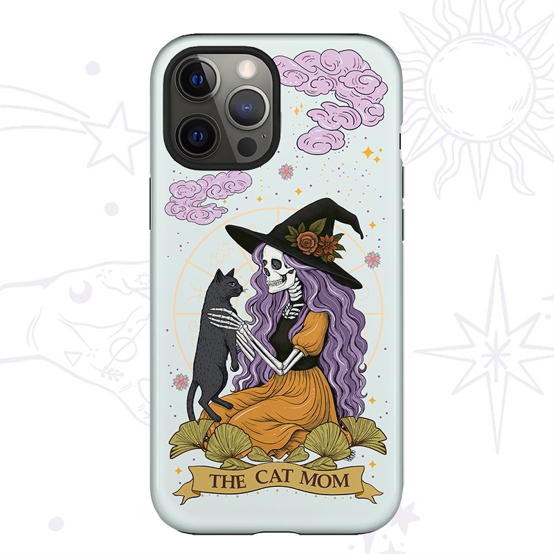 Purplehecate The Skeleton Witch Cat Mom Phone Case