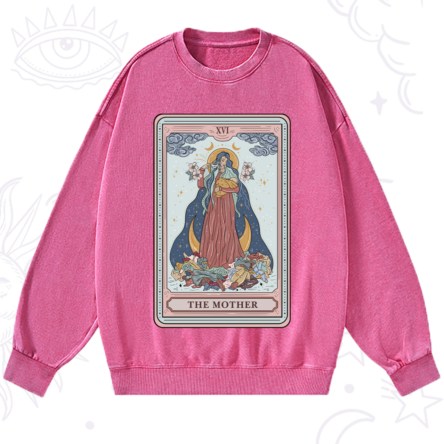 Purplehecate The Mother Tarot Washed Sweatshirt