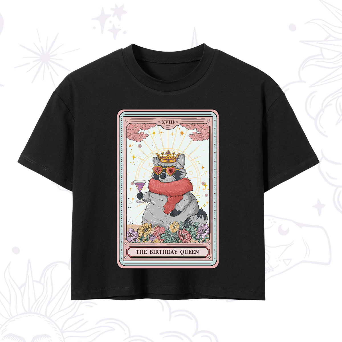 Purplehecate The Birthday Queen Tarot Crop T-Shirt
