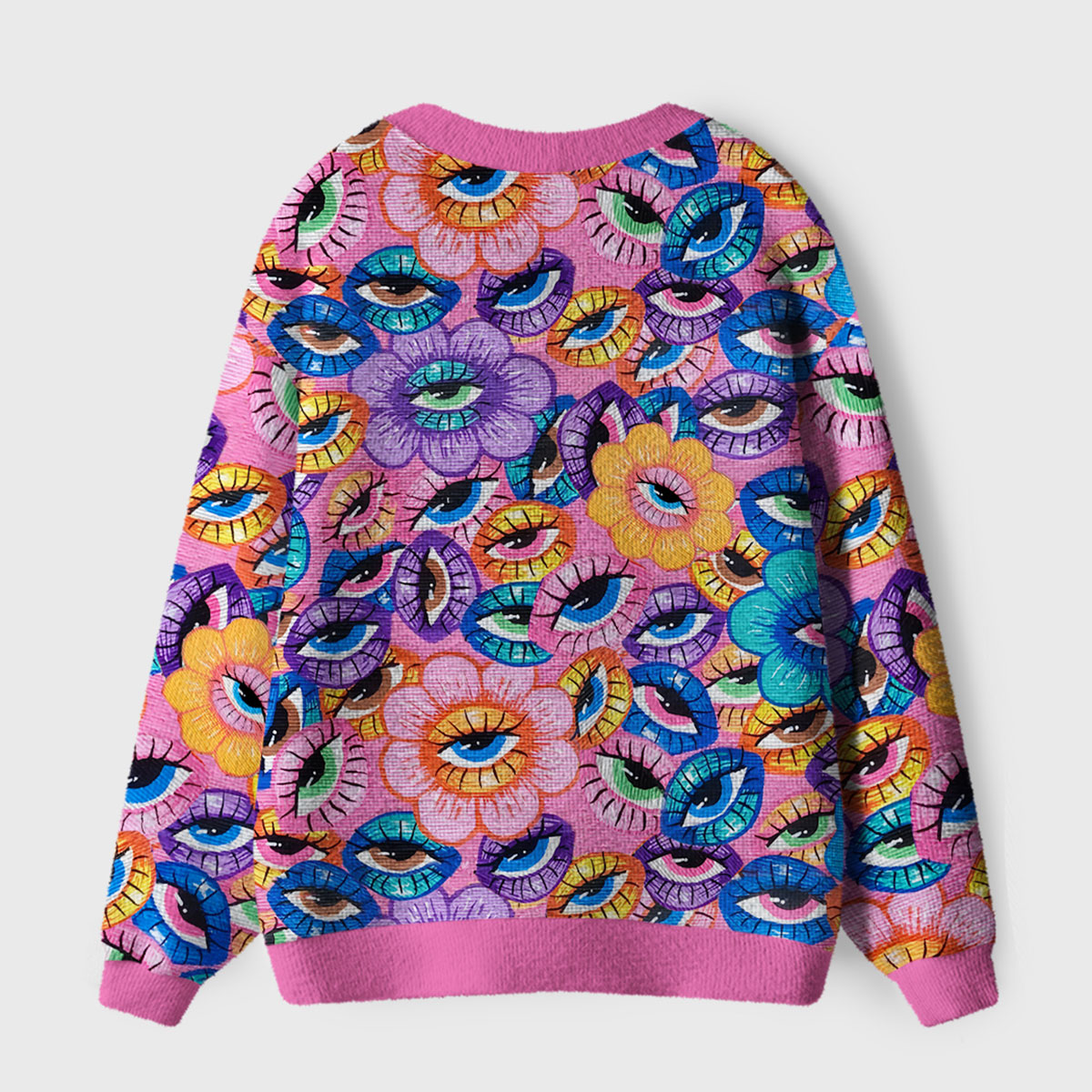 Purplehecate A World of Eyes Ugly Cardigan Sweaters