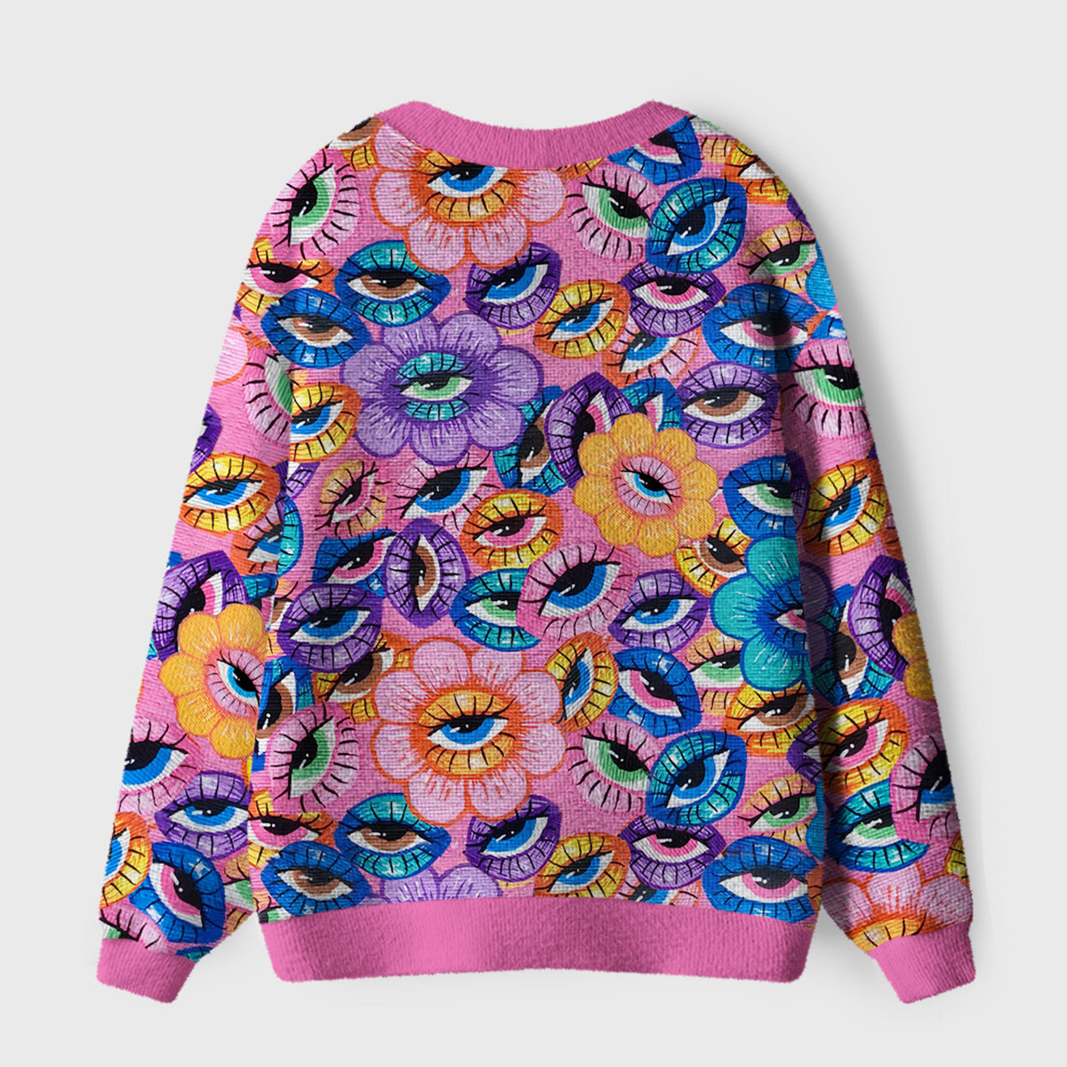 Purplehecate A World of Eyes Ugly Cardigan Sweaters